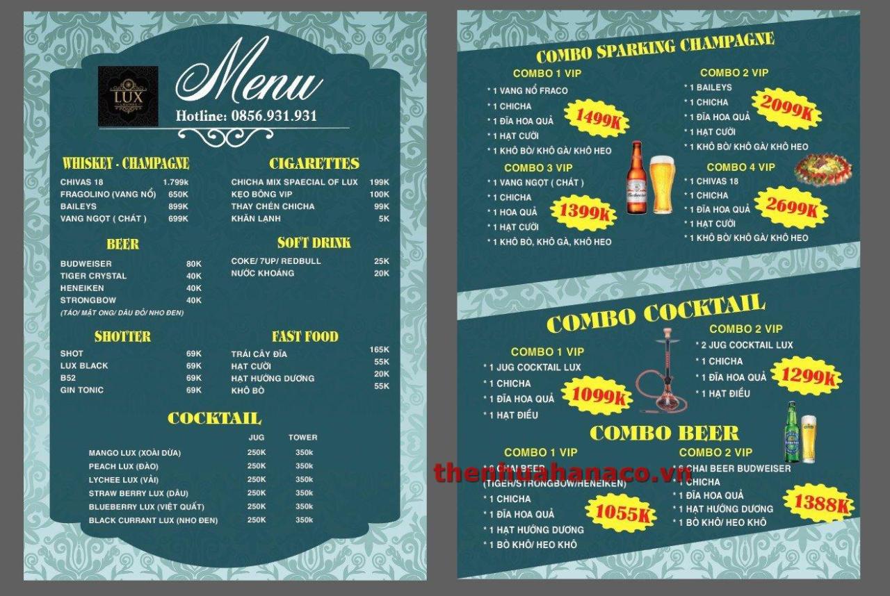 Menu nhựa - giải pháp chống nước hoàn hảo 2 Menu nhựa nhà hàng
