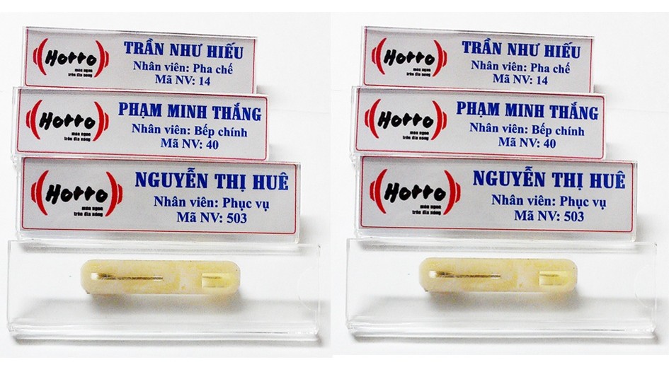 Thẻ nhân viên chấm công cảm ứng từ Hanaco 2 the cong chuc mica